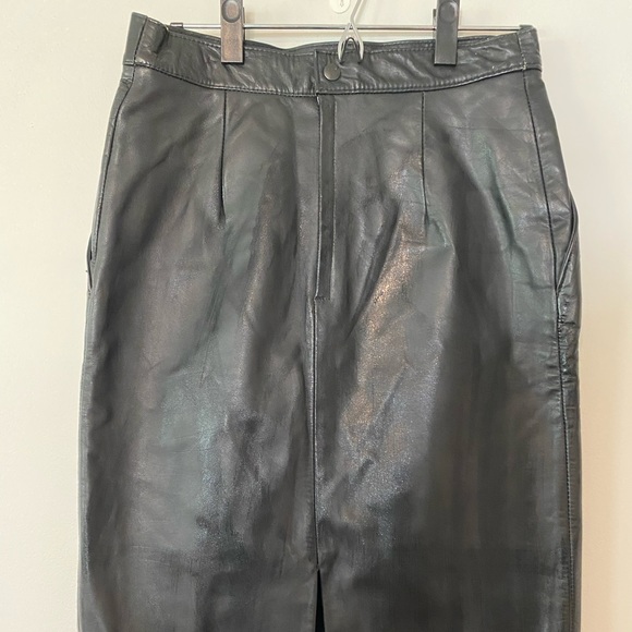 J.percy for Marvin Richard’s black leather skirt size 8 - Picture 2 of 5